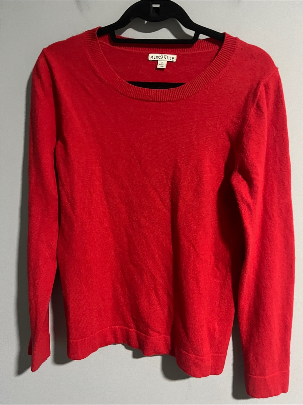 J Crew Mercantile Red Wool Blend Sweater